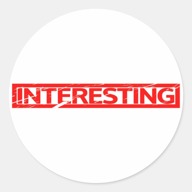 Interesting Stamp Classic Round Sticker (Front)