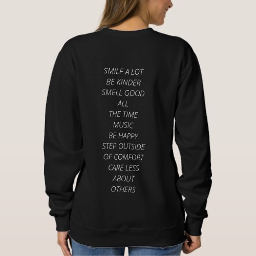 Interesting white T_shirt with motivations Sweatshirt