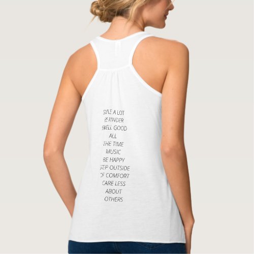 Interesting white T_shirt with motivations Tank Top