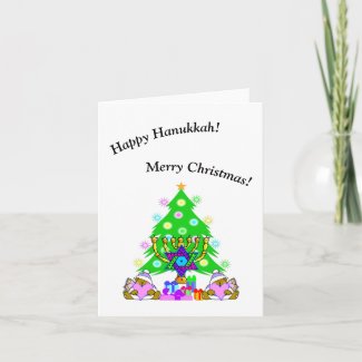 Hanukkah and Christmas Seasons Greetings to Interfaith Family and Friends