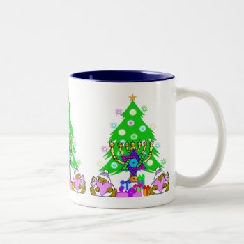 Interfaith Holiday Fun Two-tone Coffee Mug by bonfirejewish at Zazzle