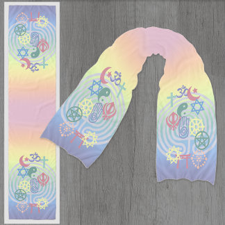 Interfaith Minister Stole (Muted Rainbow) Scarf