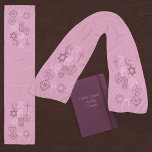 Interfaith Minister Stole (Pink) Scarf<br><div class="desc">Beautiful scarf in muted shades of pink with symbols of different religions and a labyrinth in the background. Suitable for an interfaith minister to use as a ceremonial stole.</div>