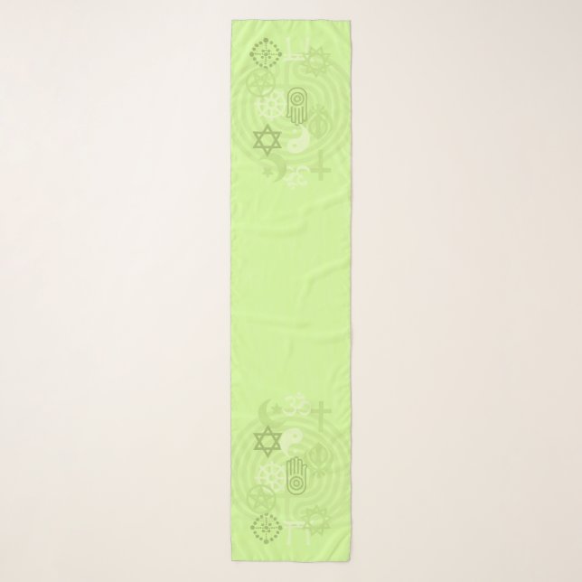 Interfaith Minister Stole (Spring Green) Scarf (Front)