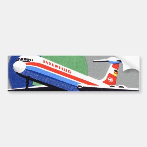 INTERFLUG _ National Airline of DDR East Germany Bumper Sticker