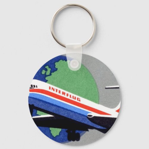 INTERFLUG _ National Airline of DDR East Germany Keychain