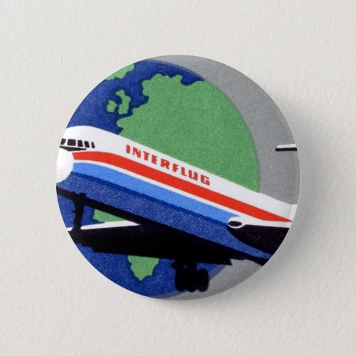 INTERFLUG _ National Airline of DDR East Germany Pinback Button