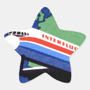 INTERFLUG - National Airline of DDR, East Germany Star Sticker