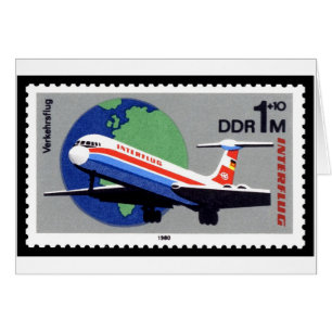 INTERFLUG - National Airline of DDR, Greeting Card