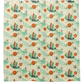 Intergalactic Abstract ©studioxtine Shower Curtain
