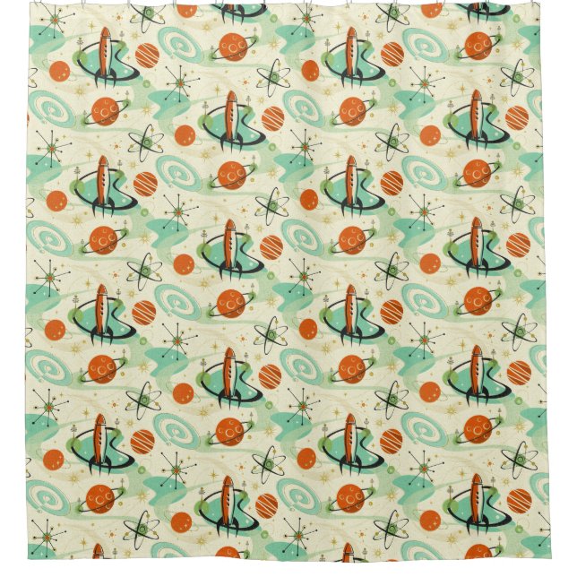 Intergalactic Abstract ©studioxtine Shower Curtain (Front)