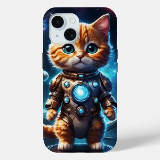 Intergalactic Explorer: Ginger Astronaut Kitten