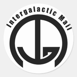 Intergalactic Mail (IGM) - words Classic Round Sticker