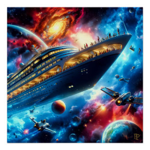 Intergalactic Space Cruise Poster