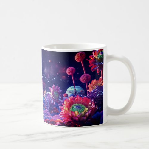 Intergalatic Flower Scene Coffee Mug