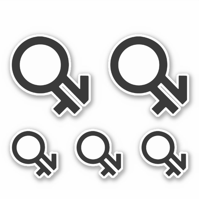 Intergender Gender Symbol Sticker (Front)