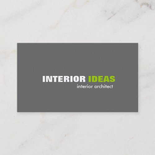 Interior Architect - Business Cards