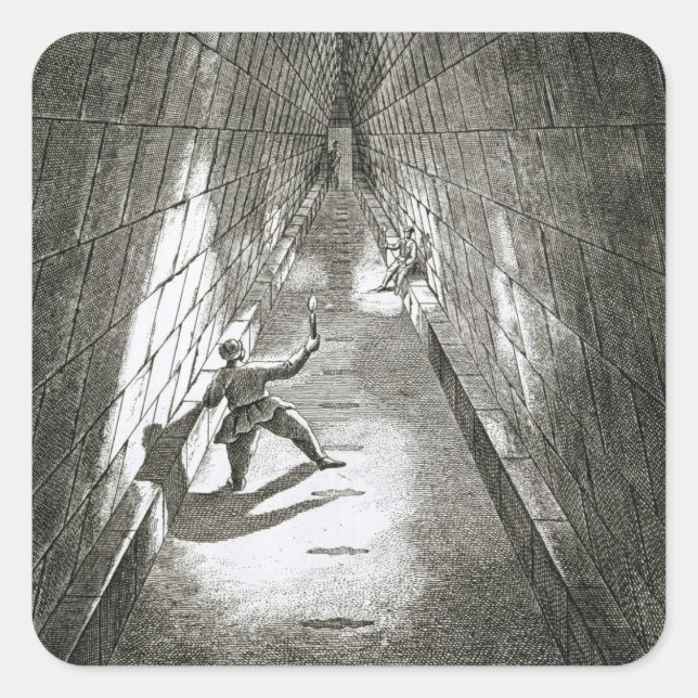 Interior Ascent of a Pyramid, c.1780 (engraving) Square Sticker (Front)