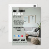 interior BUSINESS custom logo flyer Poster Postcard (Front/Back)