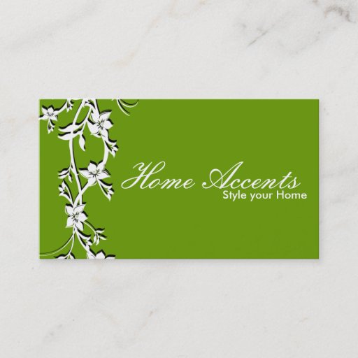 Customizable Interior Decorating Black and White Business Card
