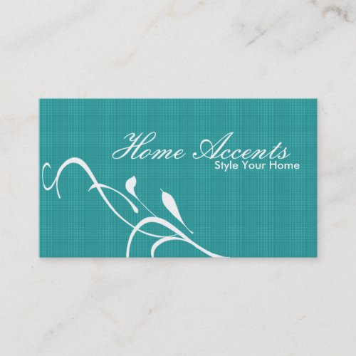 Interior Decorating Black and White Business Card