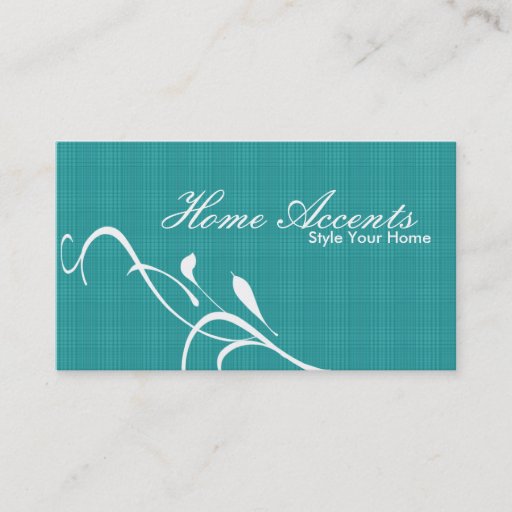 Customizable Interior Decorating Black and White Business Card
