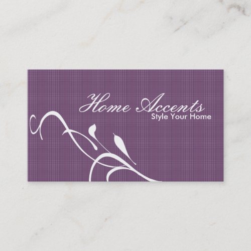 Interior Decorating Black and White Business Card