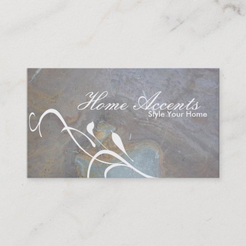Interior Decorating Rock Texture Business Card