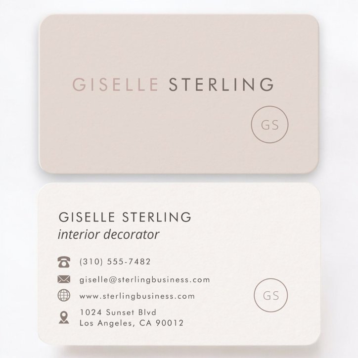 Interior Decorator Feminine Professional Business Card
