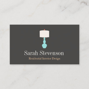 Interior Decorator Lamp Business Card