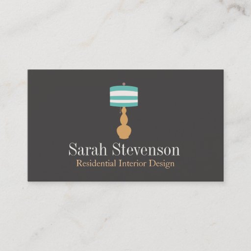Customizable Interior Decorator Lamp Business Card