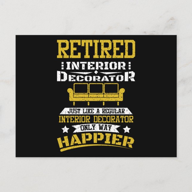Interior Decorator Retirement Postcard (Front)
