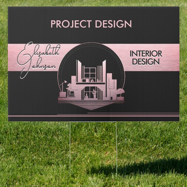 Interior Design Architect Logo Temporary Signage (Insitu)