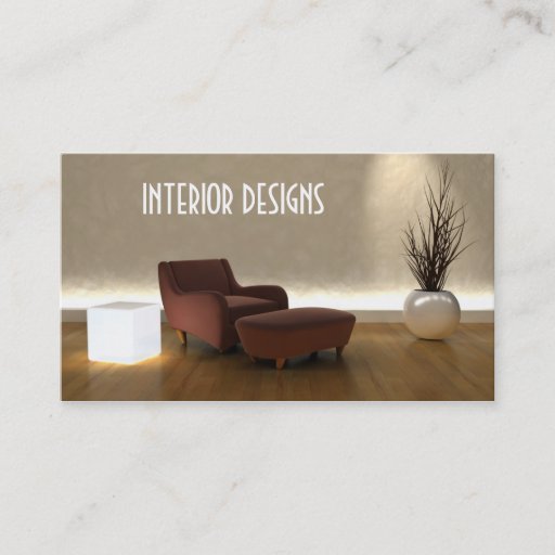 Customizable Interior Design Business Card