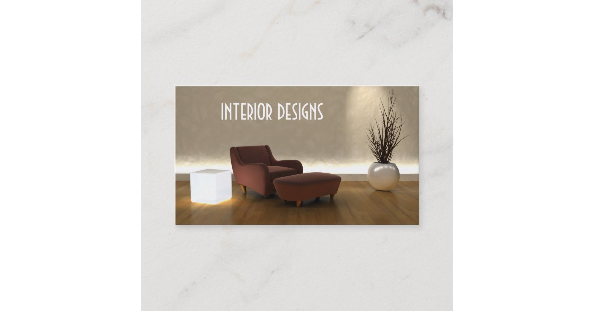 Interior Design Business Card | Zazzle