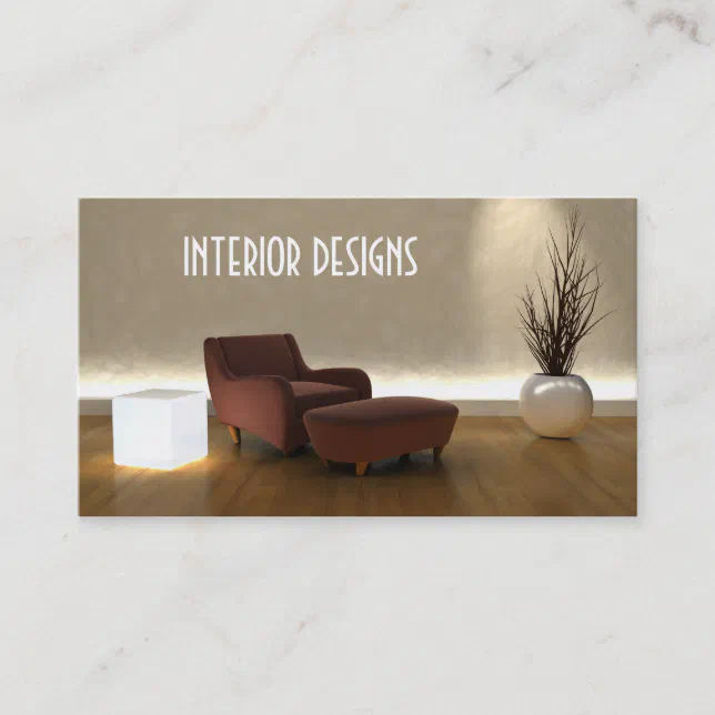 Interior Design Business Card | Zazzle