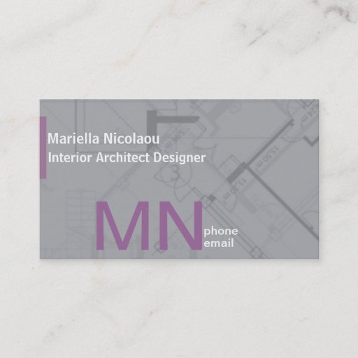 Customizable Interior Design Business Card
