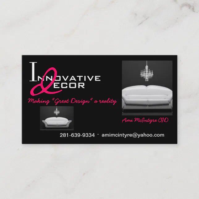 Interior Design Business Card | Zazzle