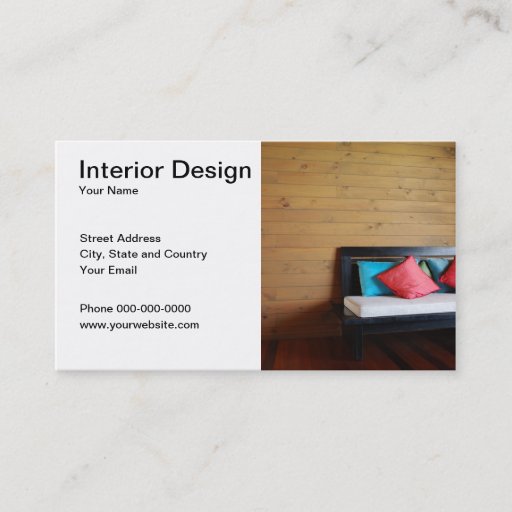 Customizable Interior Design Business Card