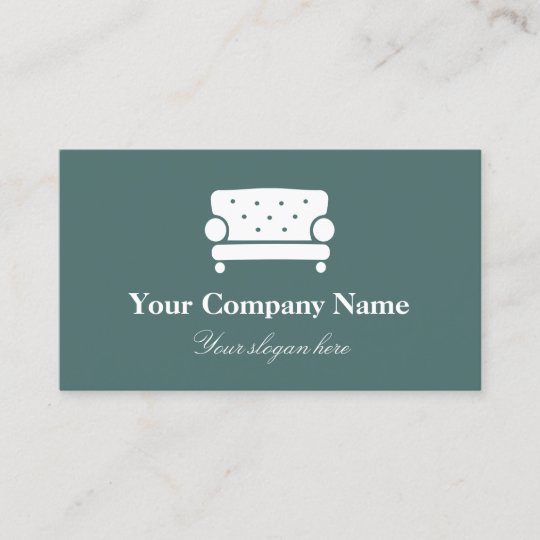 Interior Design Company Logo Elegant Chair Business Card