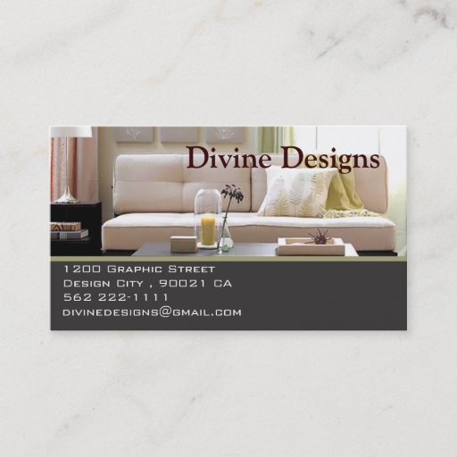 Customizable Interior Design - Customized Business Card Templates