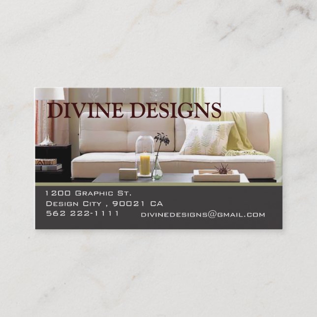 Interior Design - Customized Business Card (Front)