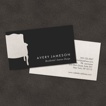 Interior Design French Chair Business Card by sm_business_cards at Zazzle