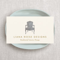 Interior Design French Chair Logo Business Card