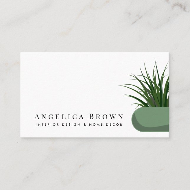 Interior Design & Home Decor Business Card (Front)