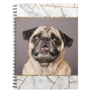 Interior Design Home Dog Glitter Marble Notebook