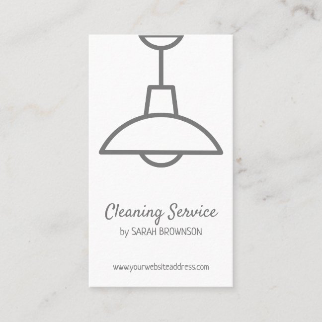 Interior design light lamp business card