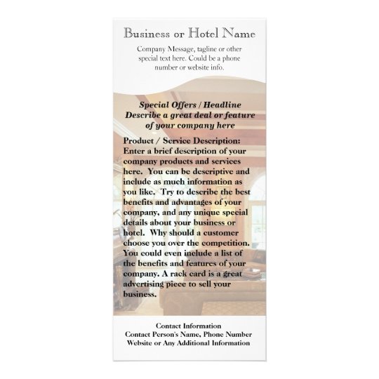 Interior Design or Hotel Rack Cards Template Zazzle com Interior Design or Hotel Rack Cards Template Zazzle com