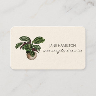 Interior Design Plants Business Card