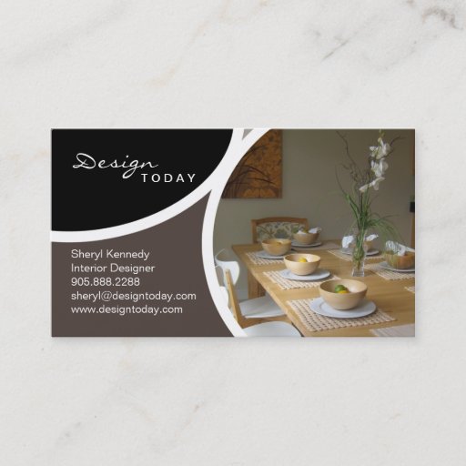 Customizable Interior Design Staging Modern Business Card 4